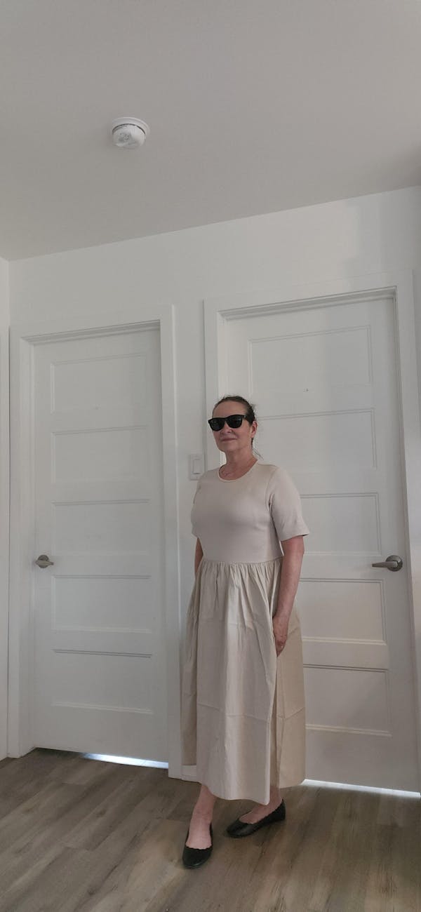 Langtang | Midi Beige Tee Dress