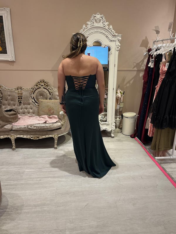 Ailsa Green | Strapless Gown w/ High Slit