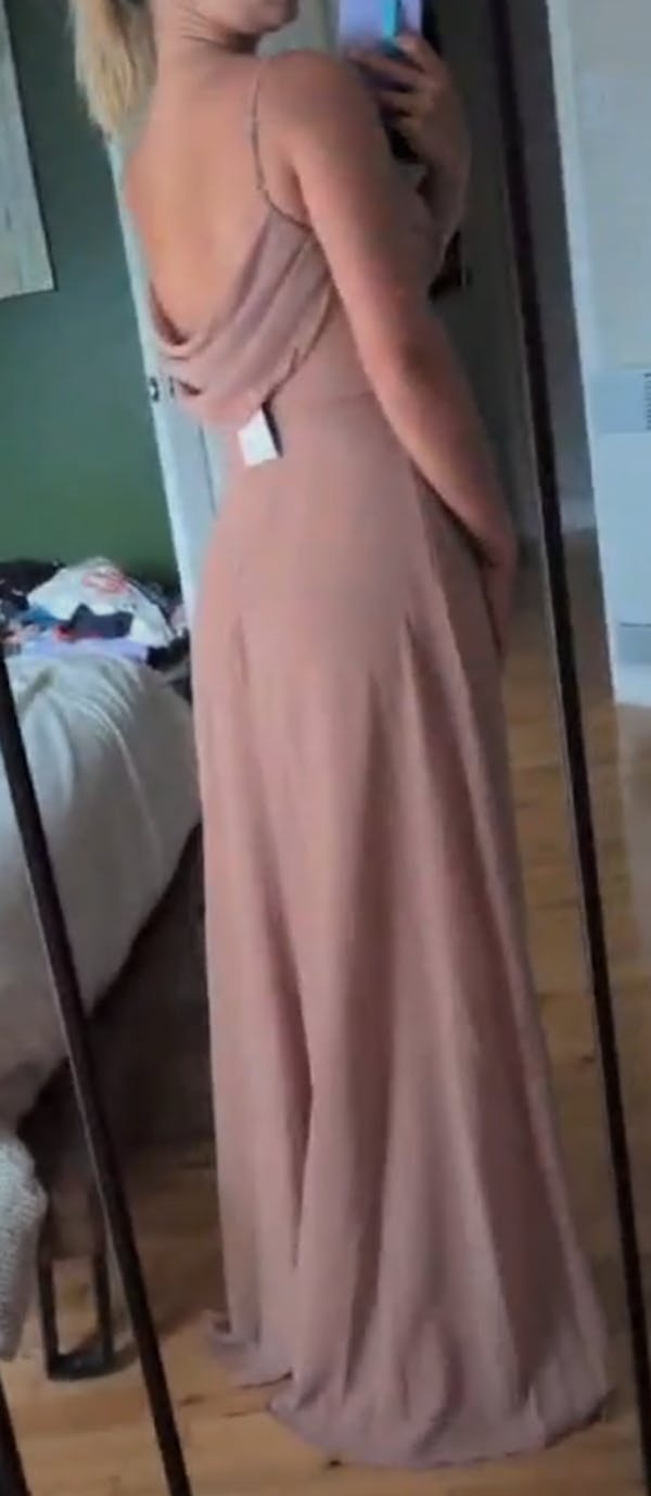 Kieran Taupe | A-Line Maxi Dress w/ Lace