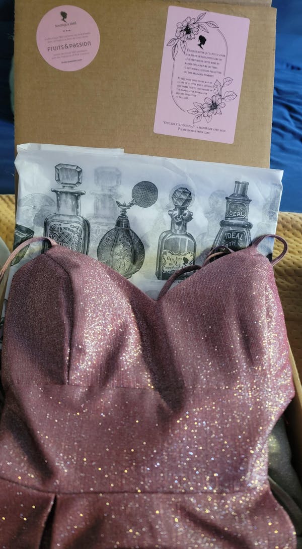 Renesmee Mauve | Sparkly Gradient Maxi Dress