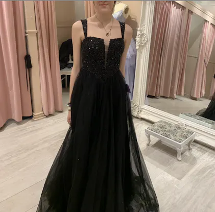Yeji Blue Sparkly Maxi Dress w/ Embroidered Bodice | Boutique 1861