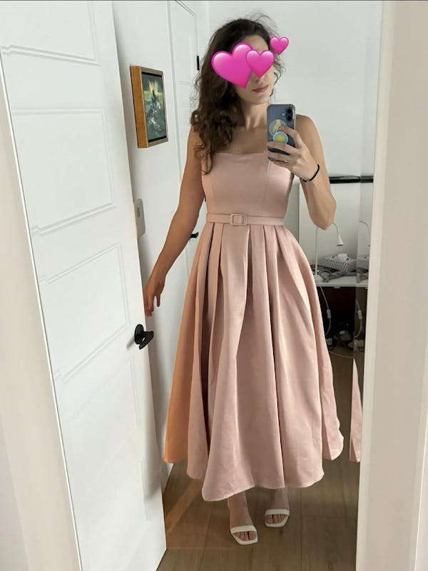 Usagi Pink | A-Line Dress with Belt