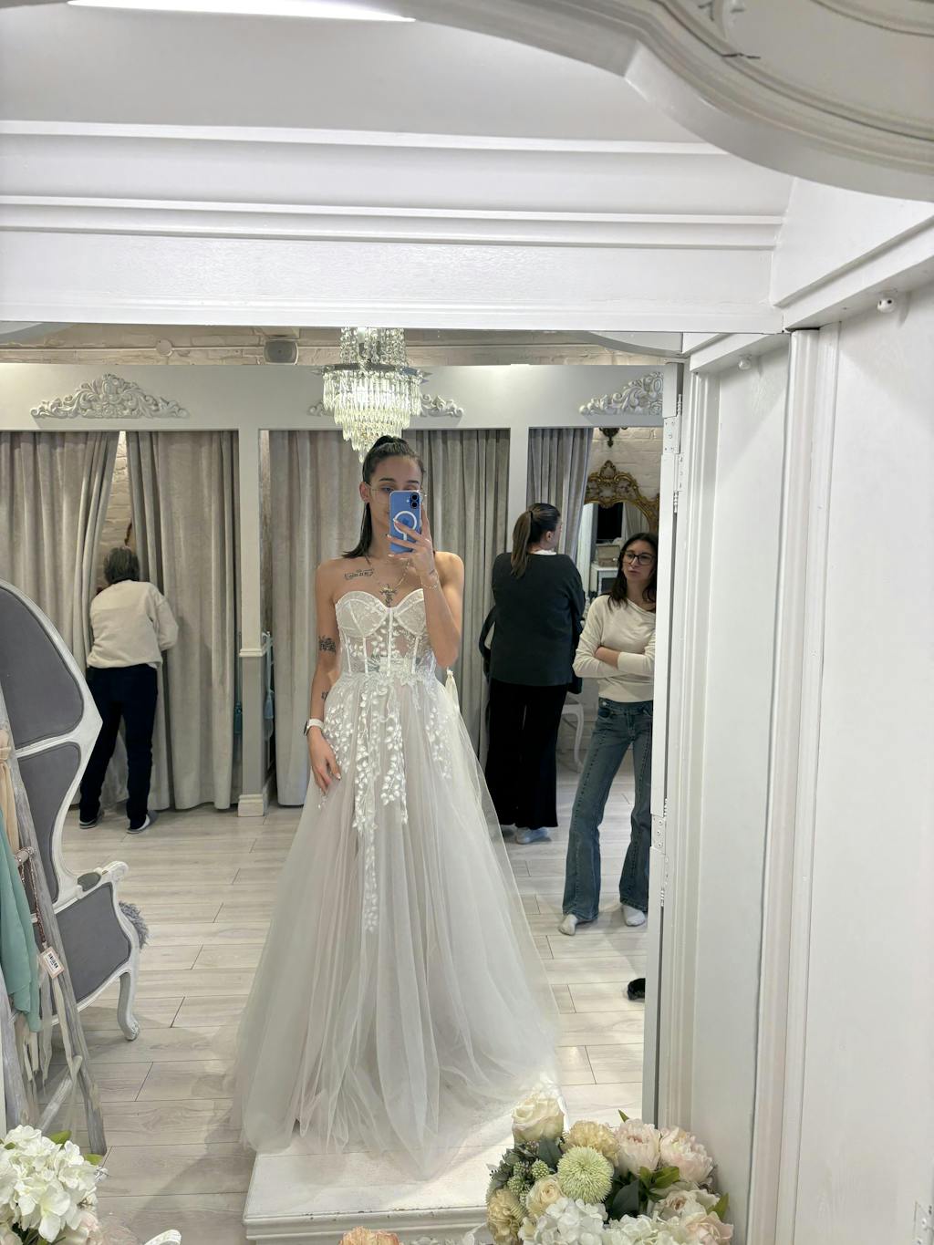 Adrasthee | Bustier Bridal Dress with Slit