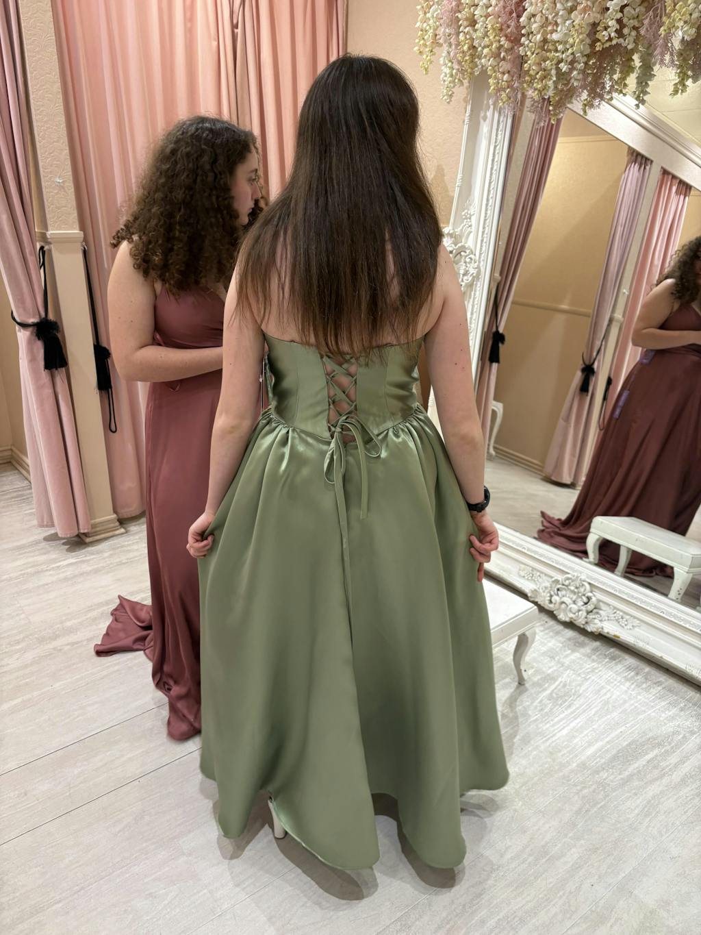 Makoto Burgundy | Maxi Strapless A-Line Dress