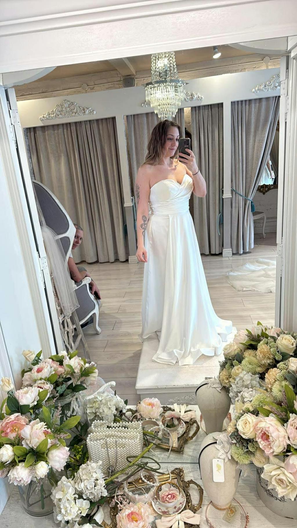 Ariane | White Strapless Bridal Dress