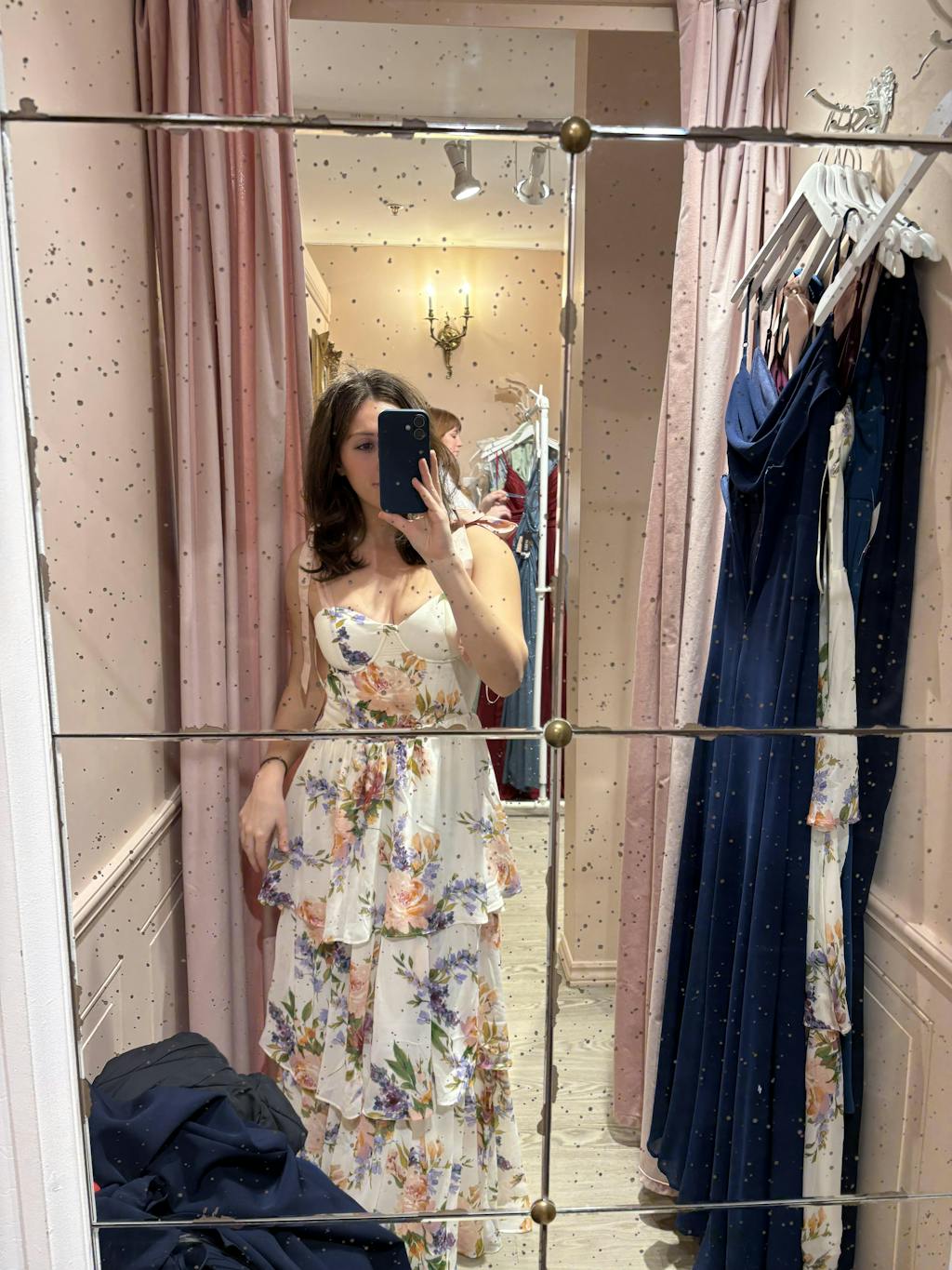 Hodierna | Tiered Maxi Floral Corset Dress