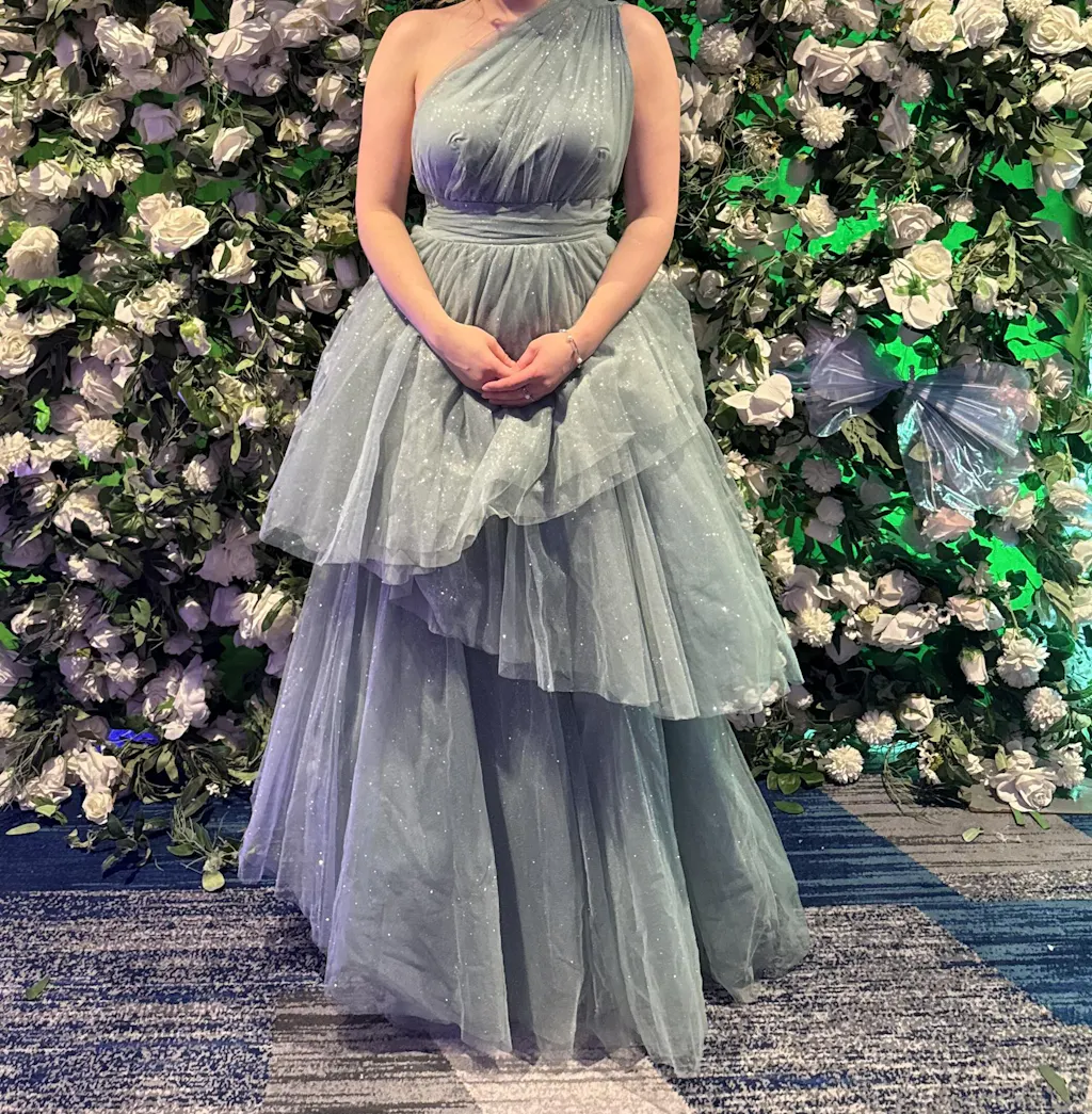 Cody Teal | Maxi One Shoulder Dress with Glitters