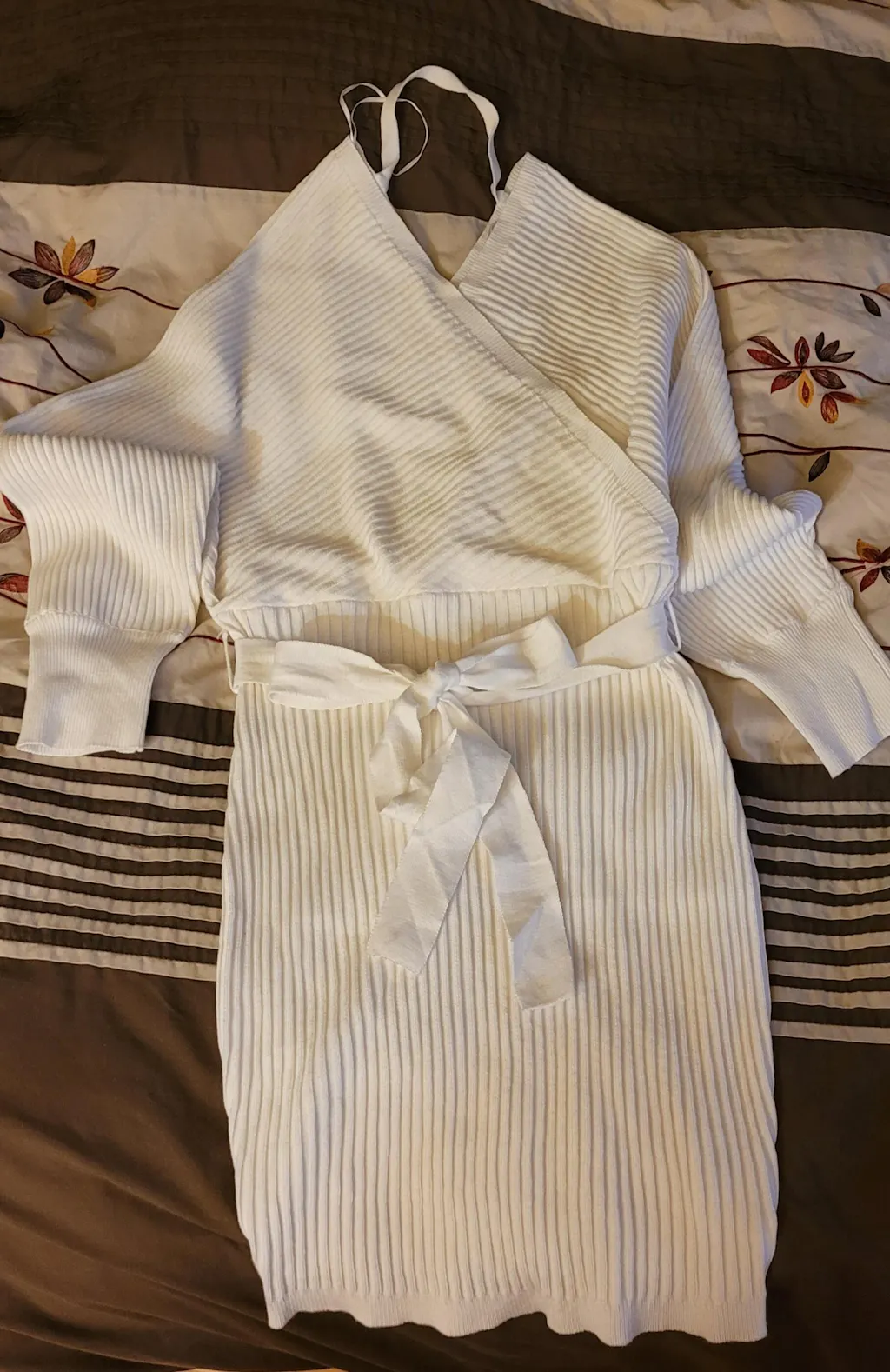 Bergame Ivory | Knitted Wrap Dress