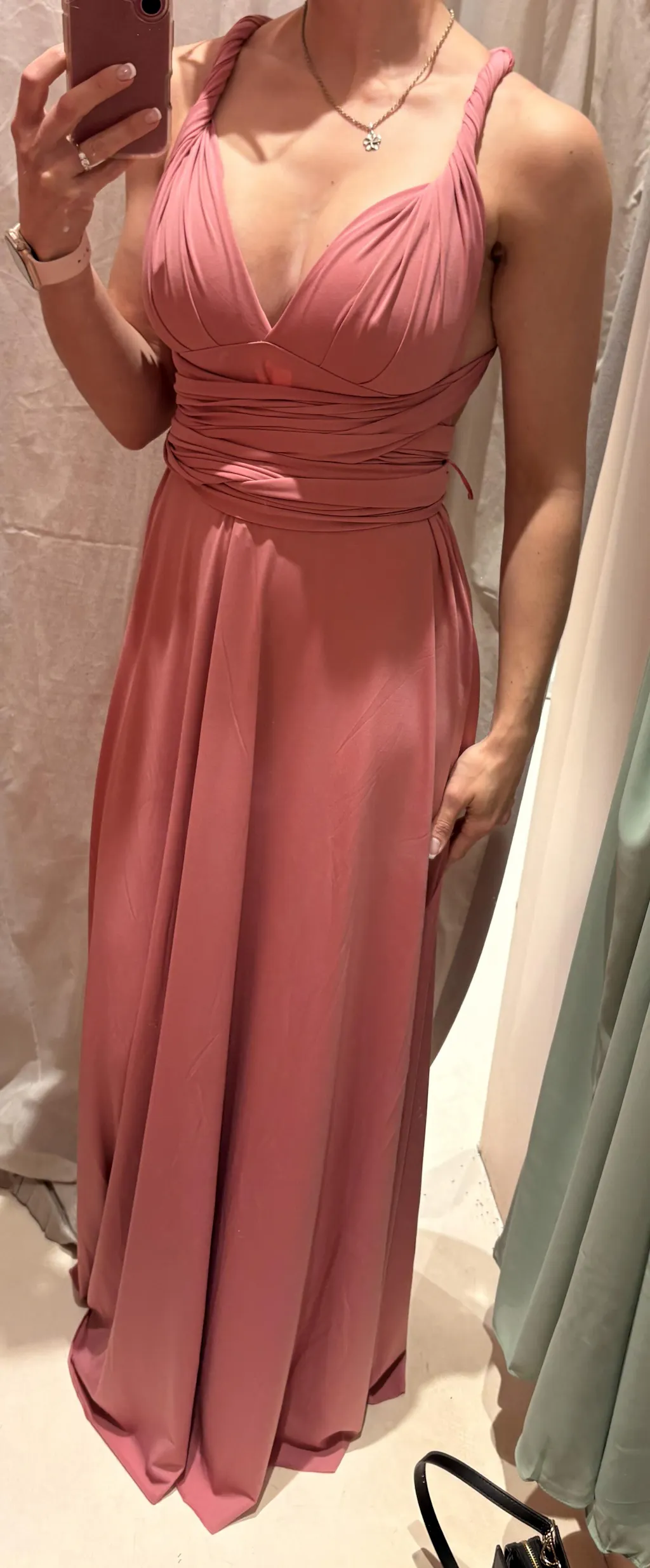 Violaine Pink | Convertible Maxi Dress