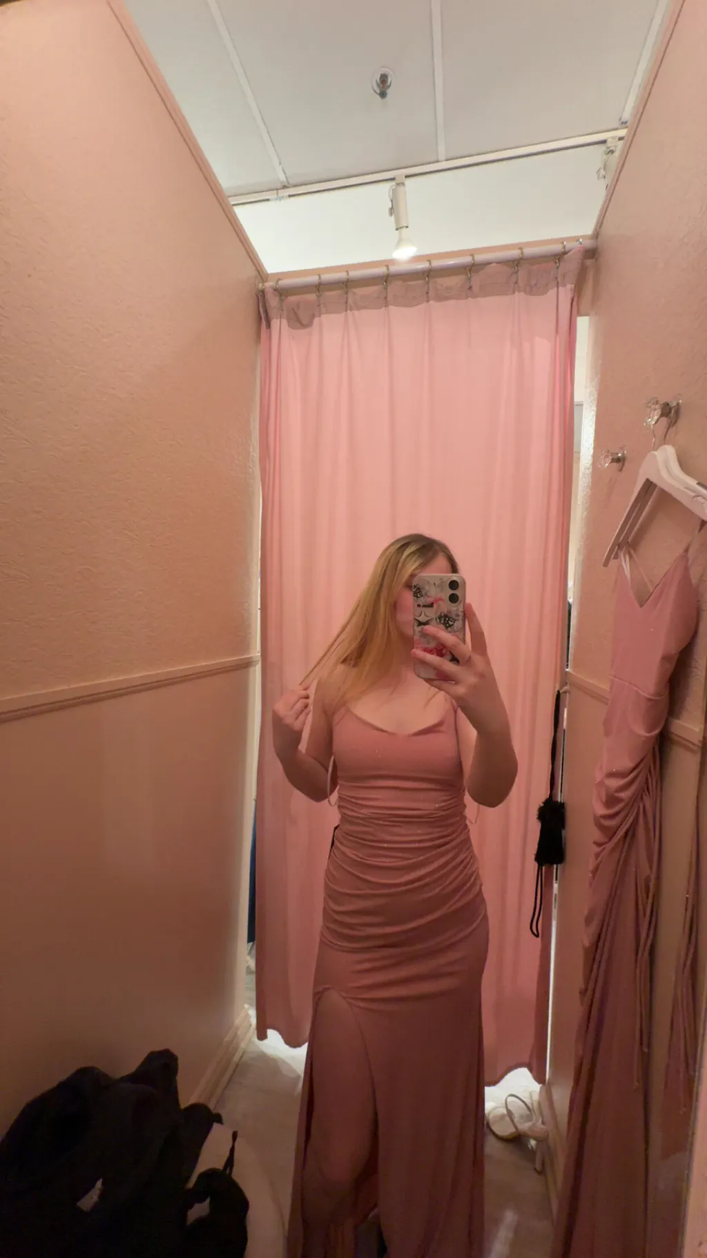 Samira Pink | Sparkly Mermaid Maxi Dress with Slit