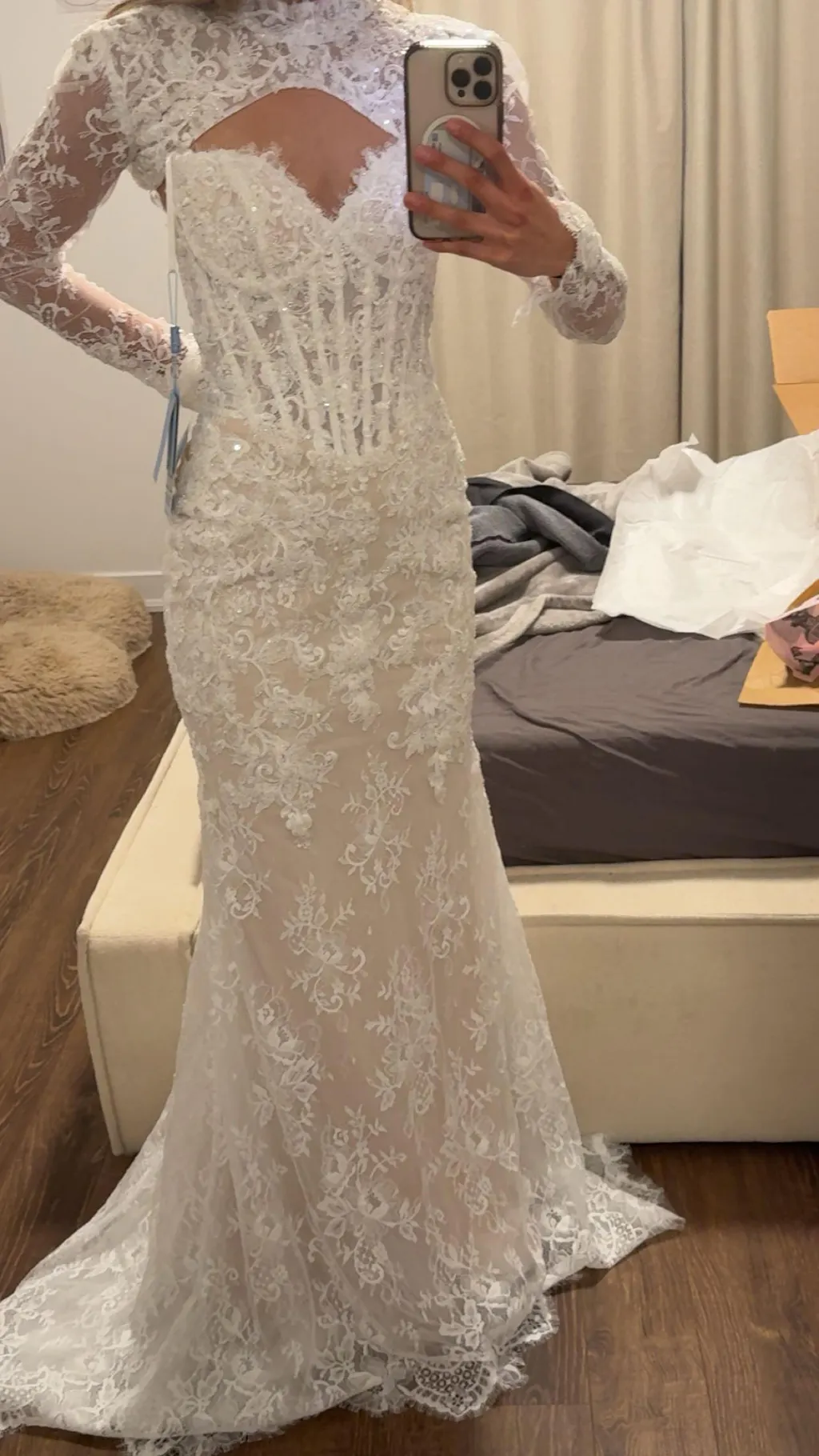 Maelie | Wedding Corset Maxi Dress with Bolero