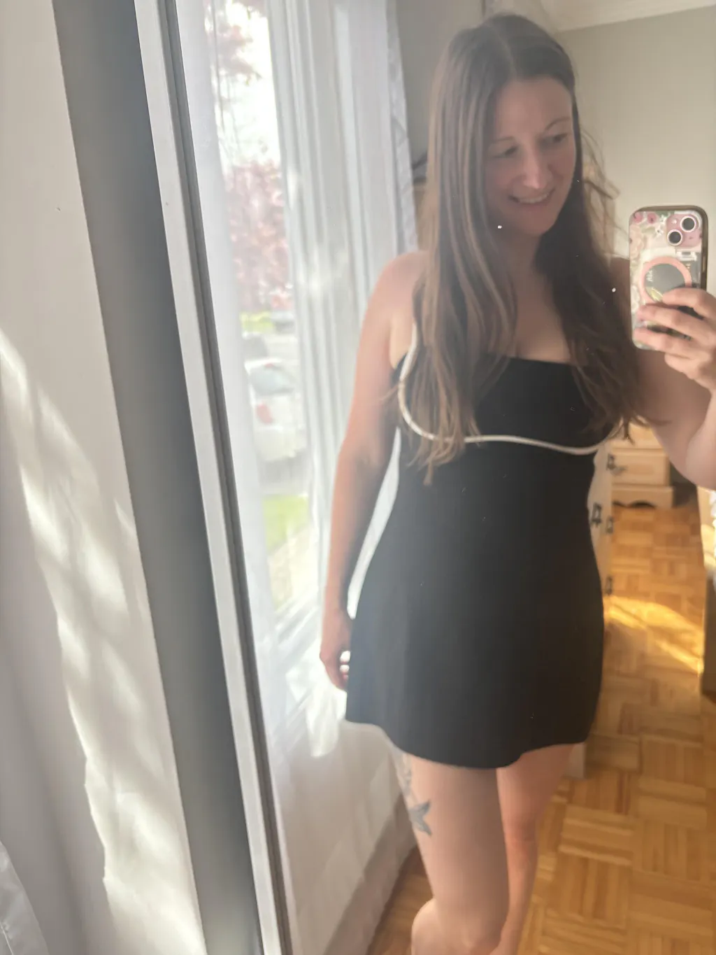 Pisang | Black Mini Dress with Built in Shorts