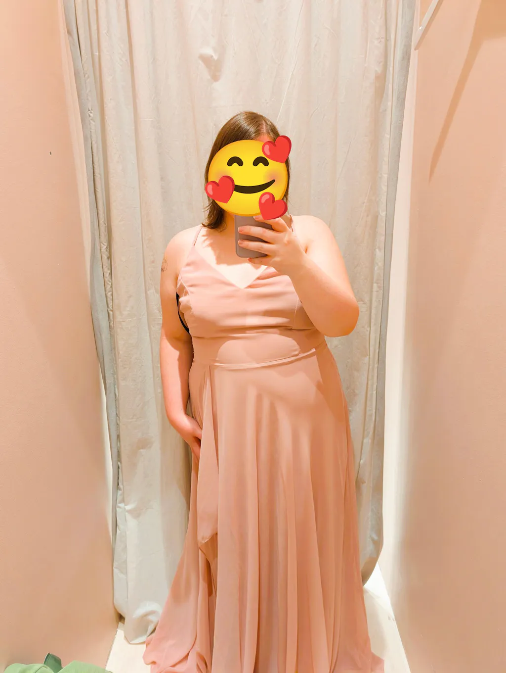 Diana Blush | Exclusive 1861 A-Line Chiffon Dress with Slit