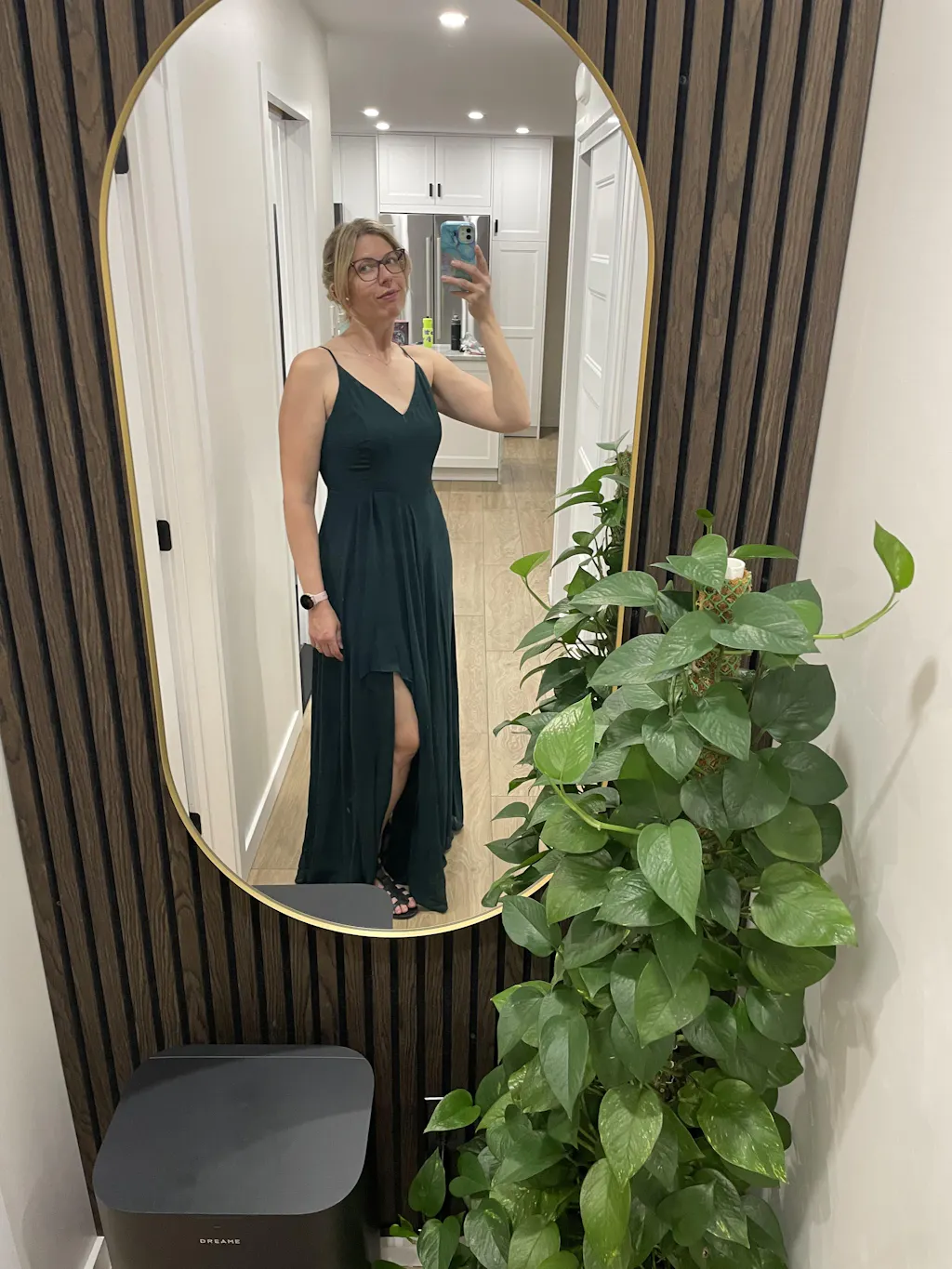 Diana Green | Exclusive 1861 A-Line Chiffon Dress with Slit