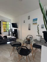 COMEDOR 4 PUESTOS RENDONDO CRISTAL/KAILA