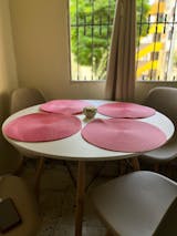 COMEDOR 4 PUESTOS RENDONDO BLANCO/EAMES