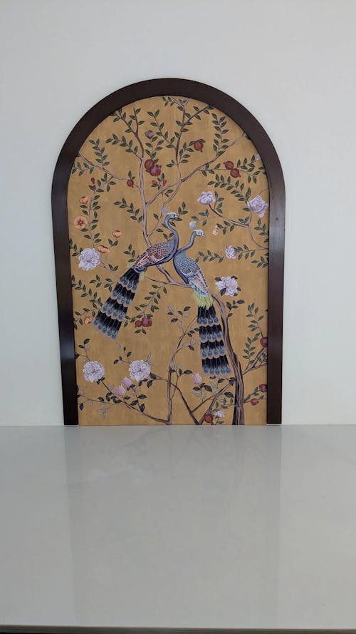 Golden Plumage: “Morni Chinoiserie” Wallpaper