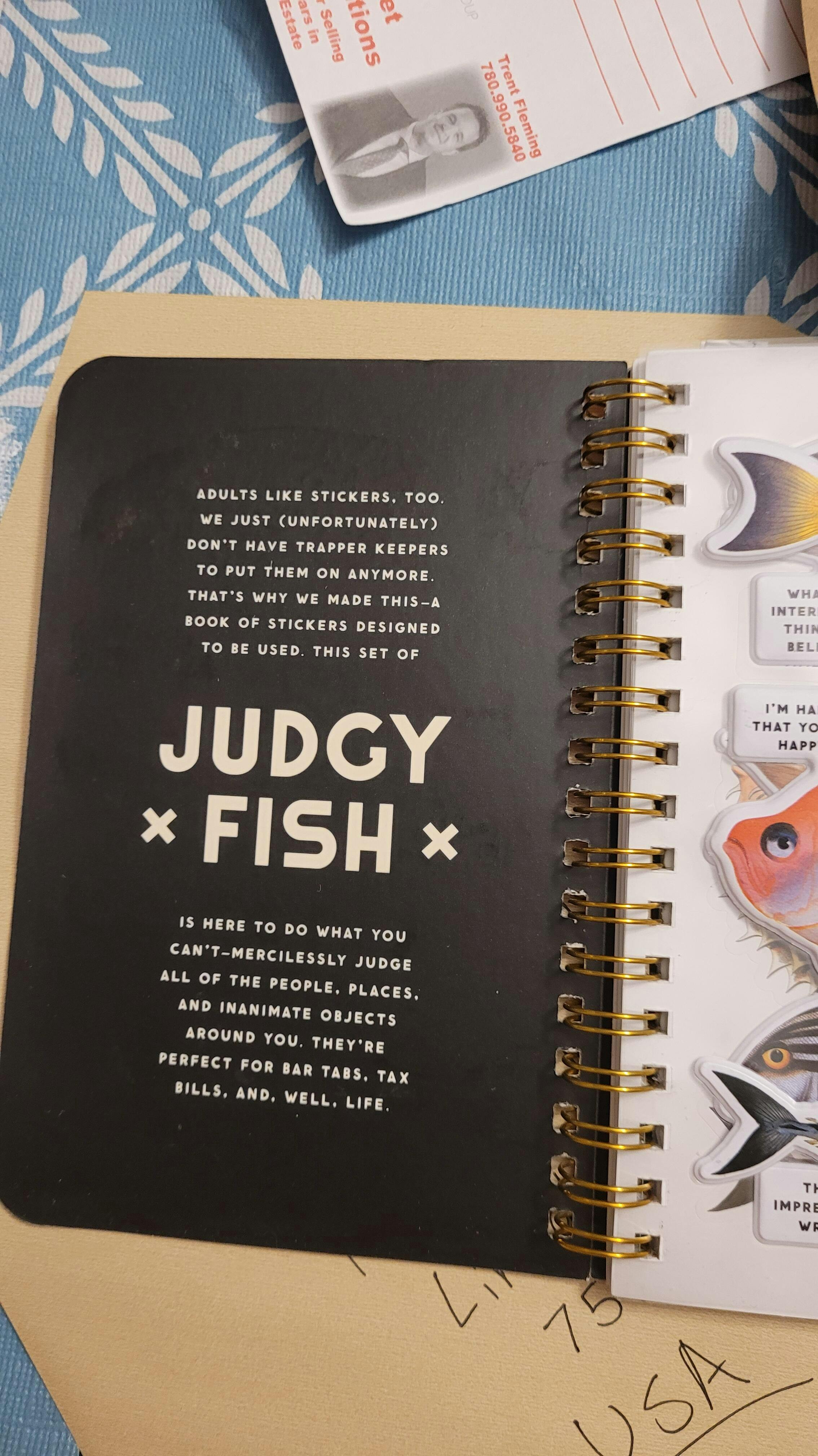 Judgy Fish Sticker Book – Brass Monkey