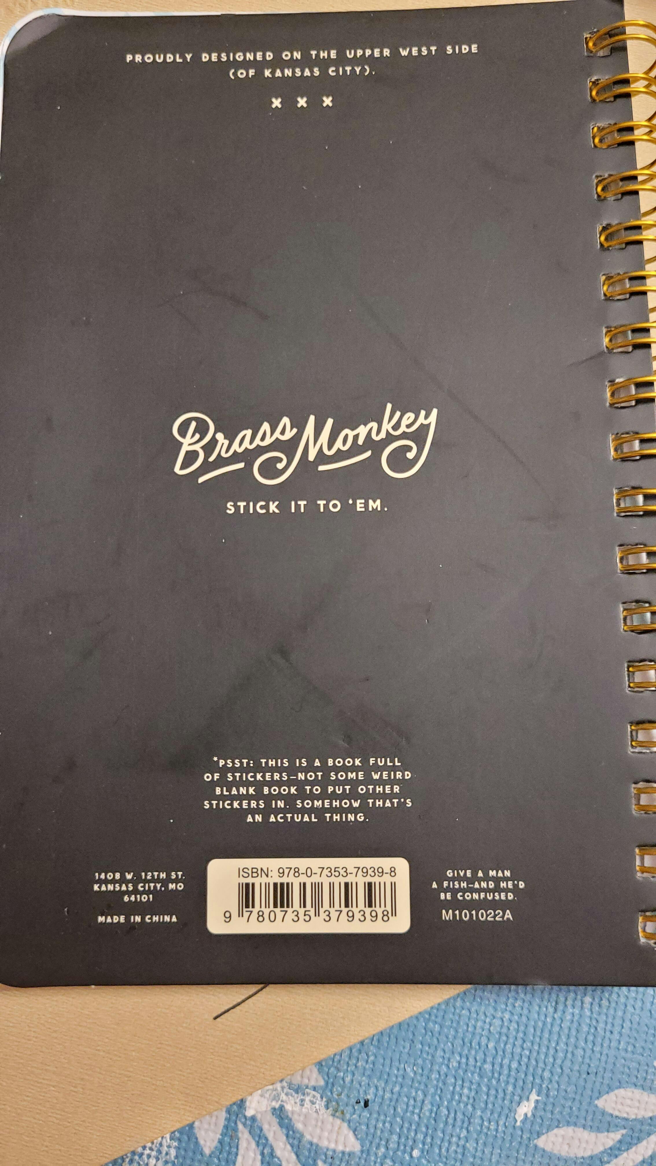 In A Mood Sticker Book – Brass Monkey