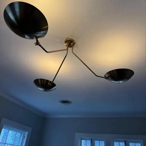 Stockholm Discus  - Flush Mount Uplifting Ceiling Chandelier - 3 Lights - 32306