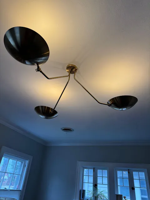 Stockholm Discus  - Flush Mount Uplifting Ceiling Chandelier - 3 Lights - 32306