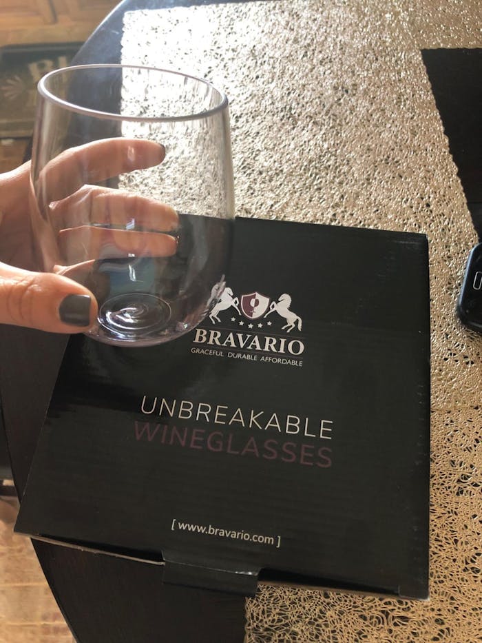 Vivocci Unbreakable Stemless Champagne Glasses 8.5 oz Set of 6