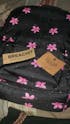 DB082 Pink Floral Art Allover Printed Backpack