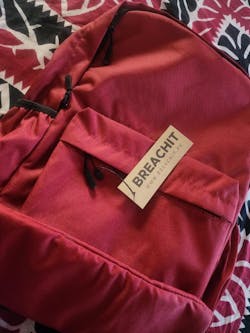 DB121 Maroon Allover Printed Backpack