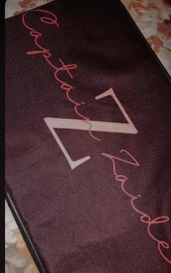 L317 Crimson Initial Name Laptop Sleeve