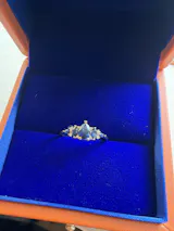 14k Gold 5 Sapphire Gemstone Ring
