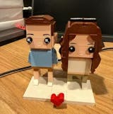 Custom Couple Brick Figures — Personalized Mini Figures From Photo (2 People)