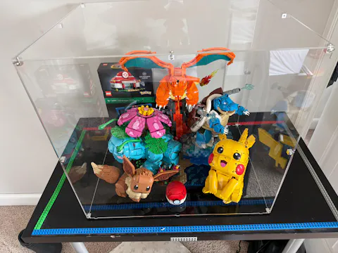 Display Case for LEGO Pokémon Venusaur, Charizard, and Blastoise (72153)
