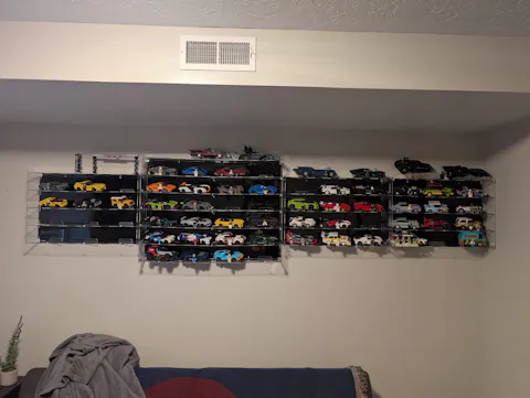 Wall-Mount Display Case for LEGO Speed Champions (12 Cars)