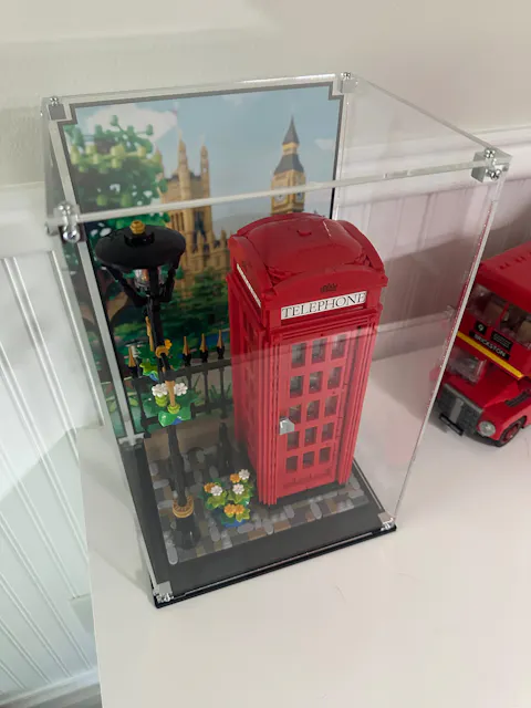 Display Case for LEGO Ideas Red London Telephone Box (21347)