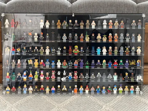 Large Wall-Mount Display Case for LEGO Minifigures
