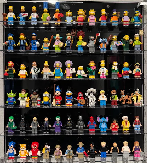 Large Wall-Mount Display Case for LEGO Minifigures