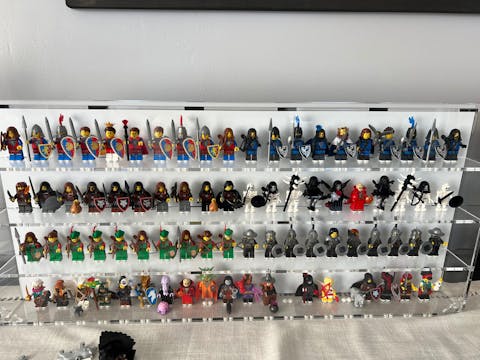 Wall Mounted Display Cases for 80 LEGO® Minifigures - White