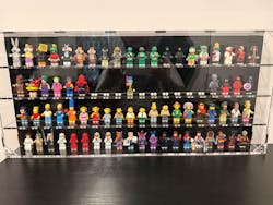 Wall Mounted Display Cases for 80 LEGO® Minifigures