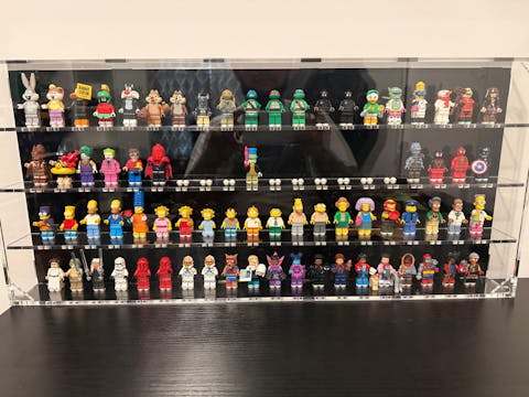 Wall Mounted Display Cases for 80 LEGO® Minifigures