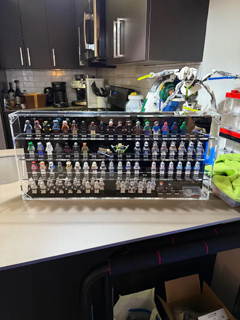 Wall Mounted Display Cases for 80 LEGO® Minifigures