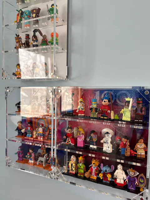 Wall Mounted Display Case for 18 Disney LEGO® Minifigures