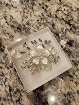 Bridal hair comb with Flower Rose gold, Silver, or Gold
