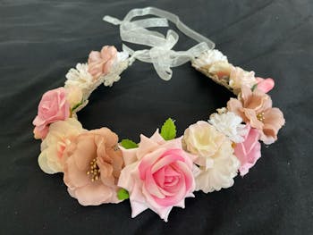 3 Design Artificial Flower Wreath for Flower Girl Crown Hair Band
