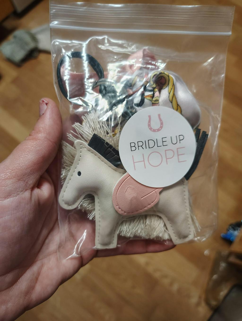 Guardian Angel Horse Bag Charm (Pink)