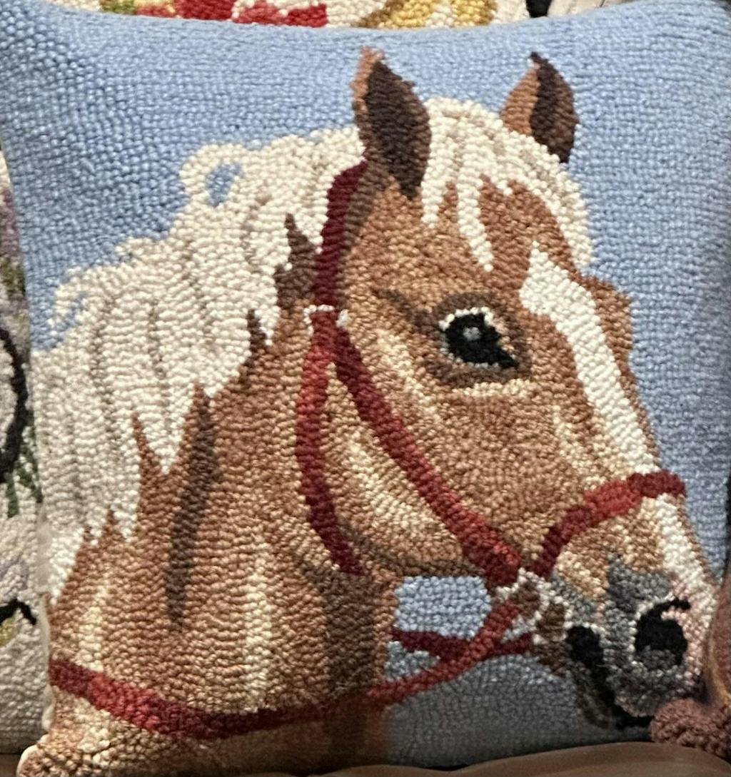 Palomino Wool Horse Hook Pillow