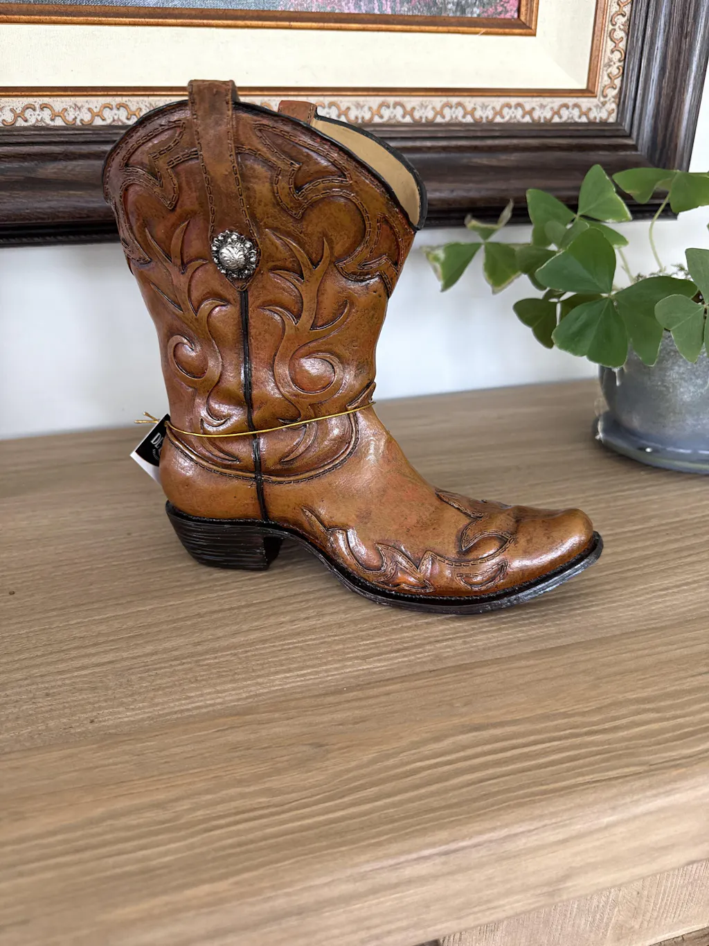 Cowboy Boot Vase