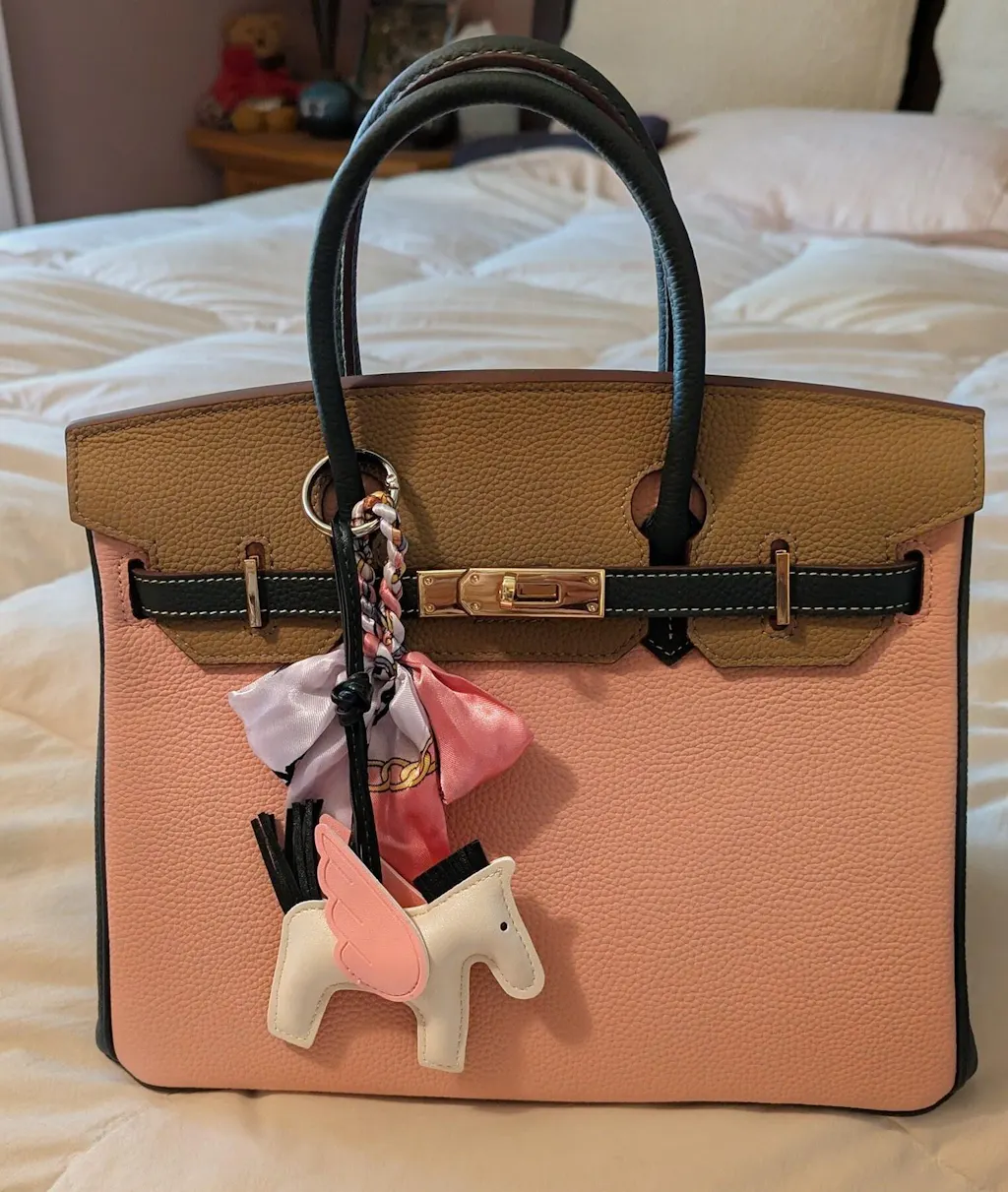 Guardian Angel Horse Bag Charm (Pink)