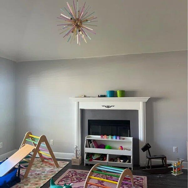 Eclipsa 12-Light Sputnik Sphere Firework Rainbow Glam Chandelier (22")