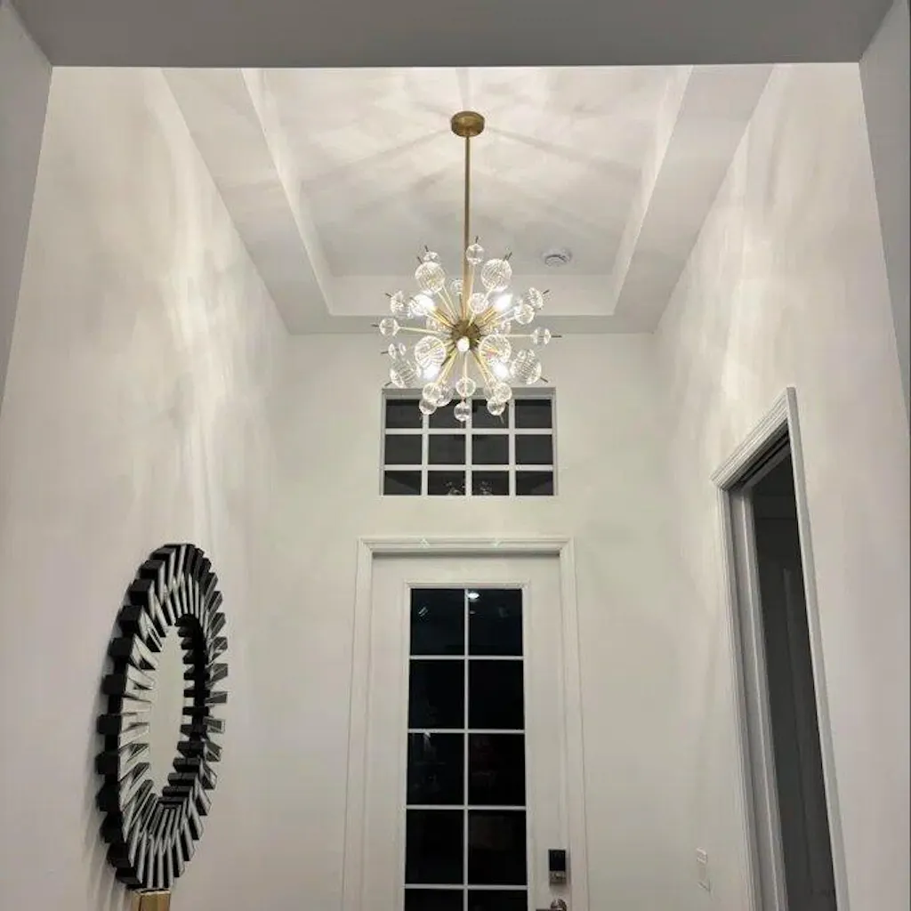 Arlowe 6-Light Globe Bubble Sputnik Glam Modern Chandelier (26")