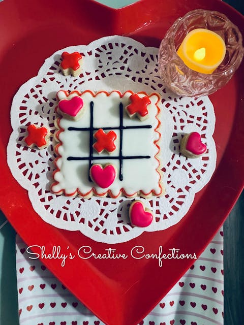 Tiny X and Heart Tic Tac Toe Multi-Cutter and Dough Popper